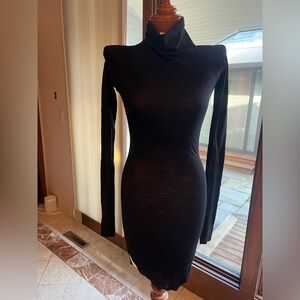 Helmut Lang Black Turtleneck Dress